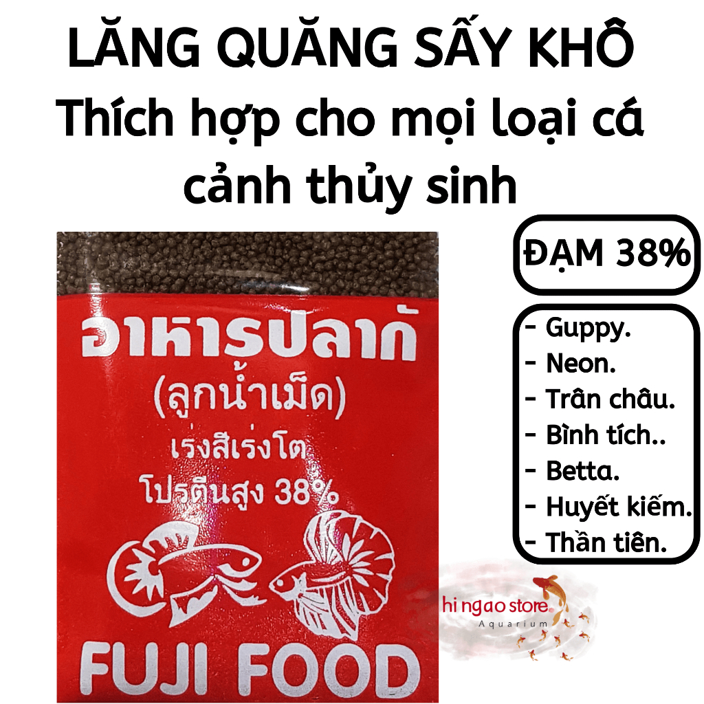 Gói Lăng quăng sấy khô FUJI FOOD - Thức ăn cá cảnh | Hingaostore.