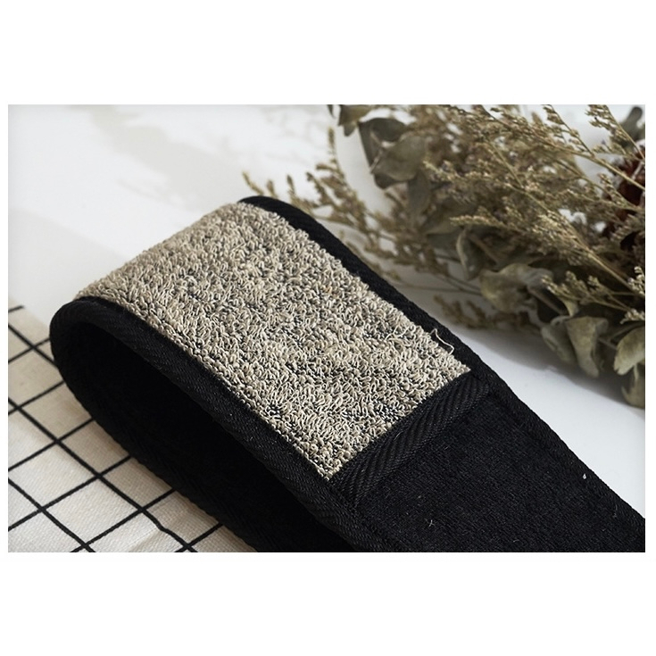 Dây Tắm Chà Lưng Trắng Đen Sợi Lanh Lưới Tẩy Da Chết