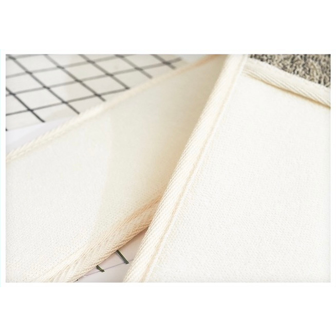 Dây Tắm Chà Lưng Trắng Đen Sợi Lanh Lưới Tẩy Da Chết