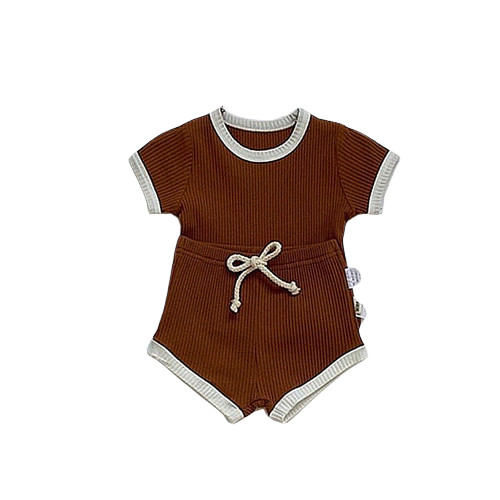 Bộ đồ ngắn tay thun tăm lạnh co giãn, mềm mịn thoáng mát cho bé từ 5kg đến 17kg