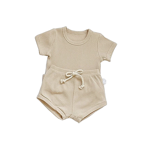 Bộ đồ ngắn tay thun tăm lạnh co giãn, mềm mịn thoáng mát cho bé từ 5kg đến 17kg