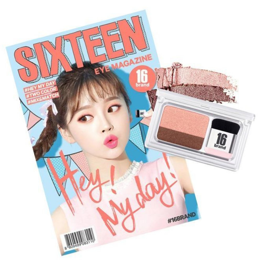 HỘP PHẤN MẮT BẮT SÁNG - SET 2 MÀU | PHẤN MẮT TẠO KHỐI 16 BRAND MÀU HEY MY DAY