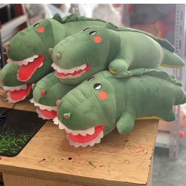 Gấu Bông Cá Sấu Ngáo Cute Chất Liệu Vải Nhung Co Dãn 4 chiều- Thú Nhồi Bông Cá Sấu Mặt Ngáo Mềm Mịn 60 Cm - SANBEO.VN