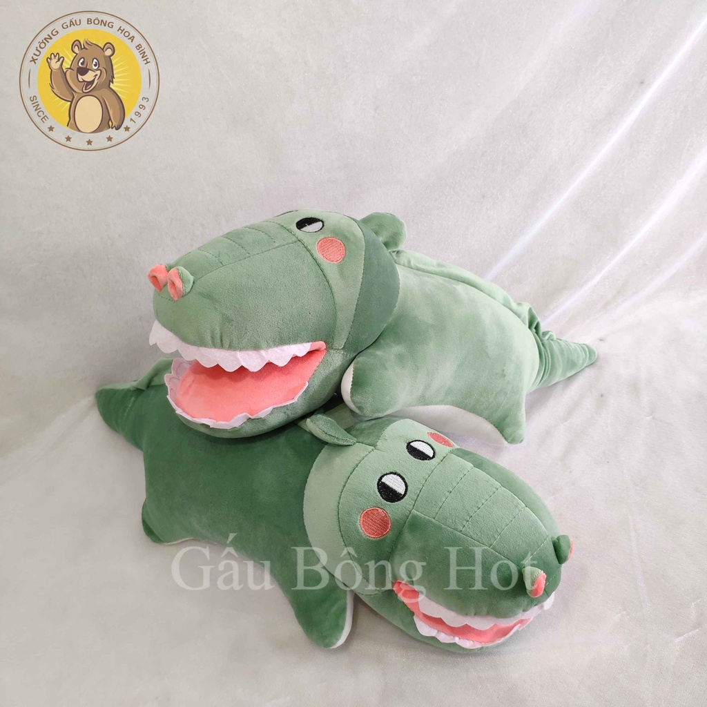 Gấu Bông Cá Sấu Ngáo Cute Chất Liệu Vải Nhung Co Dãn 4 chiều- Thú Nhồi Bông Cá Sấu Mặt Ngáo Mềm Mịn 60 Cm - SANBEO.VN