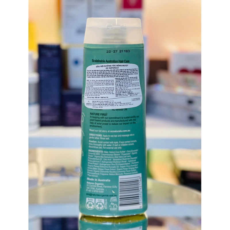 Dầu gội dưỡng tóc bóng mượt suôn bồng OC Naturals Úc 400ml