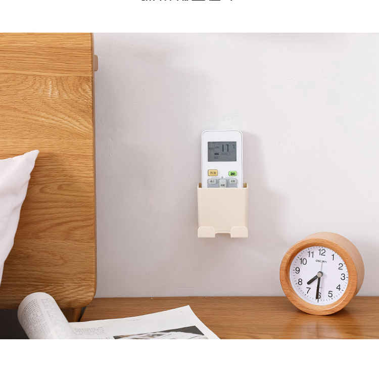 Giá đỡ Hộp để điện thoại remote điều khiển và cố định dây sạc khi sạc treo đồ dán tường GDT2 DL TECH