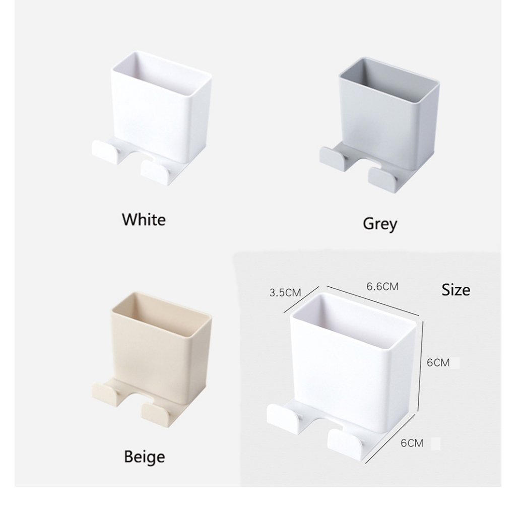 Giá đỡ Hộp để điện thoại remote điều khiển và cố định dây sạc khi sạc treo đồ dán tường GDT2 DL TECH