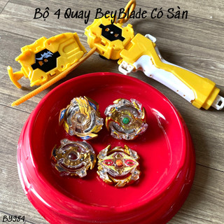 Bộ  Con quay BeyBlade + 2 Tay phóng + Sàn đấu - Con quay vòng xoay thần tốc