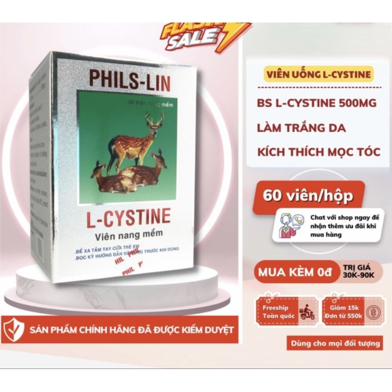 Viên uống L-CYSTINE giảm rụng tóc, đẹp da,giúp da trắng sáng, hạn chế lão hoá,dùng cho da nám,tàn nhang, không đều màu