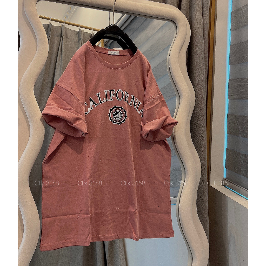 ÁoPhông 3158 Dáng Rộng Nam Nữ Unisex Tay Lỡ cotton Khô Hình In Bigsize - áo thun ngắn Tay cổ tròn