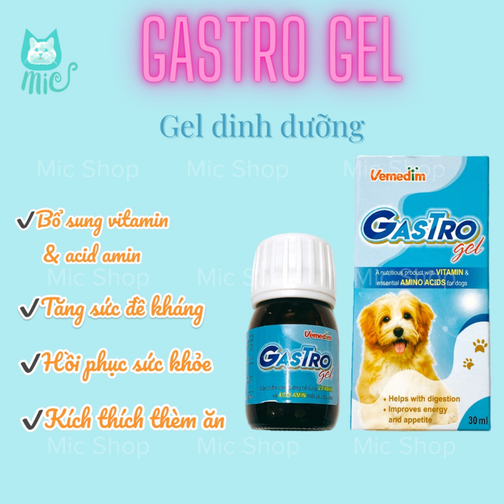 Gel dinh dưỡng cho thú cưng GASTRO GEL bổ sung vitamin