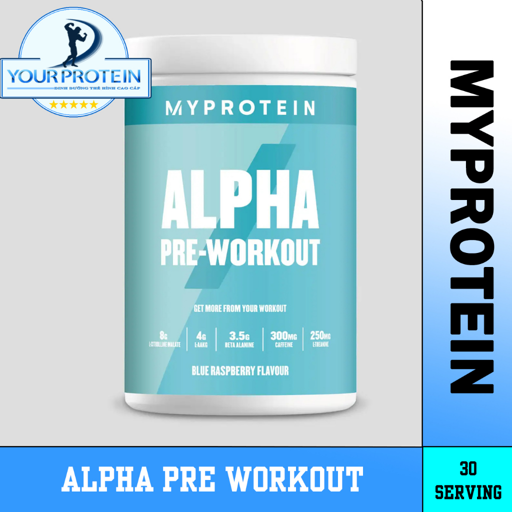 Myprotein - Alpha Pre Workout Tăng Sức Mạnh, Sức Bền Trong Tập Luyện - 30ser
