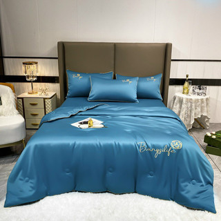 Bộ chăn ga gối trần phi lụa Stylish set 4 món (QH)