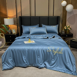 Bộ chăn ga gối trần phi lụa Stylish set 4 món (QH)