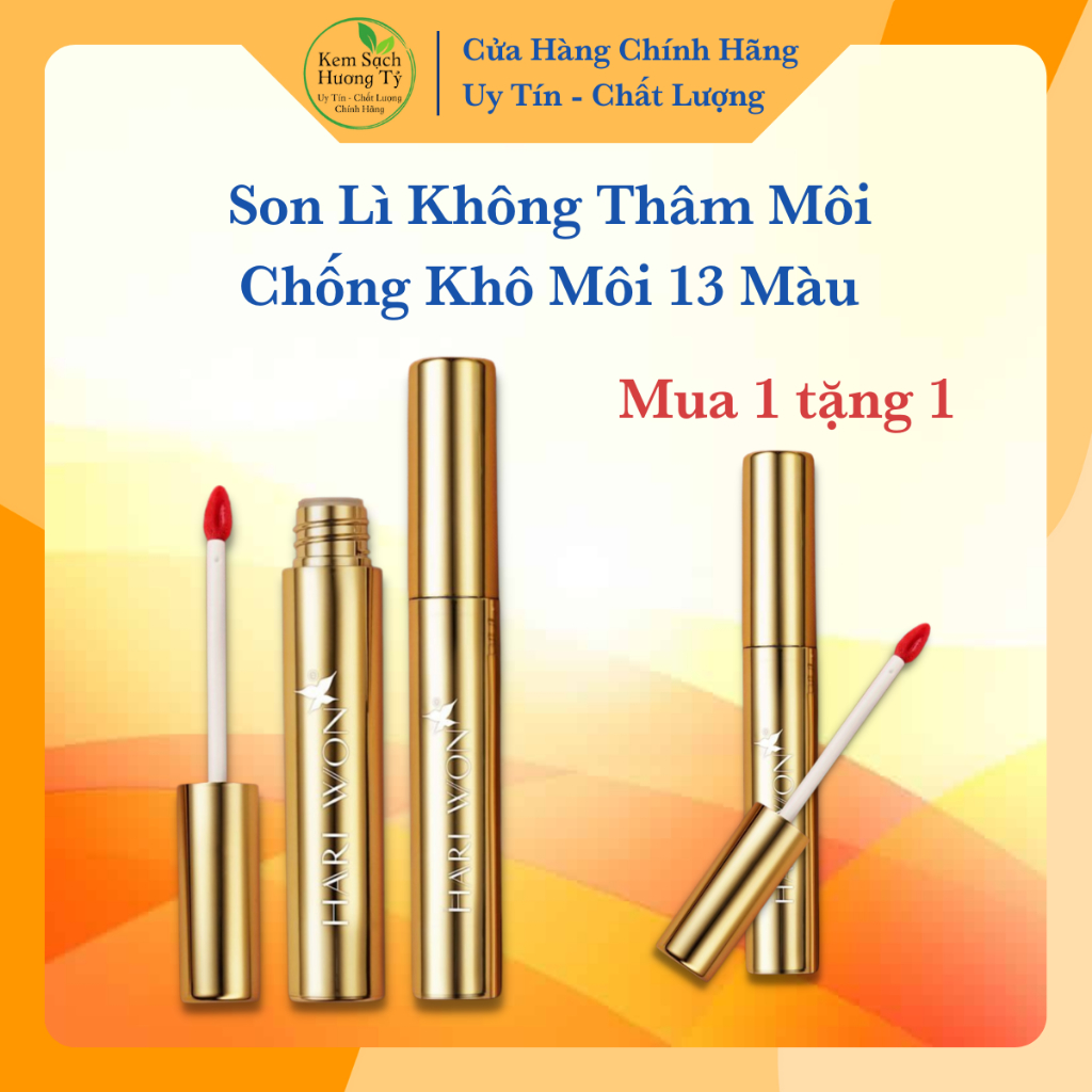 Son Lì Hari Won Mềm Mịn, Dưỡng Chống Khô Môi Và Không Có Chì Gây Thâm Môi 13 Màu Kem Sạch Hương Tỷ