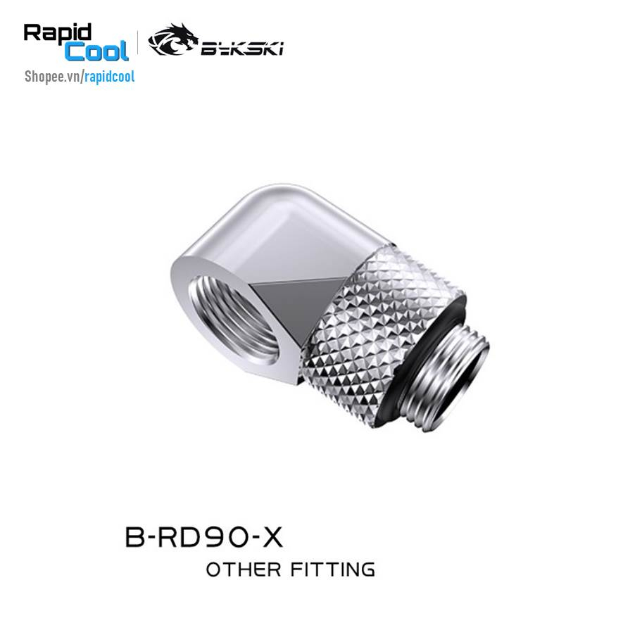 Fit góc 90 độ rotary 100% đồng thau | BYKSKI | B-RD90-X