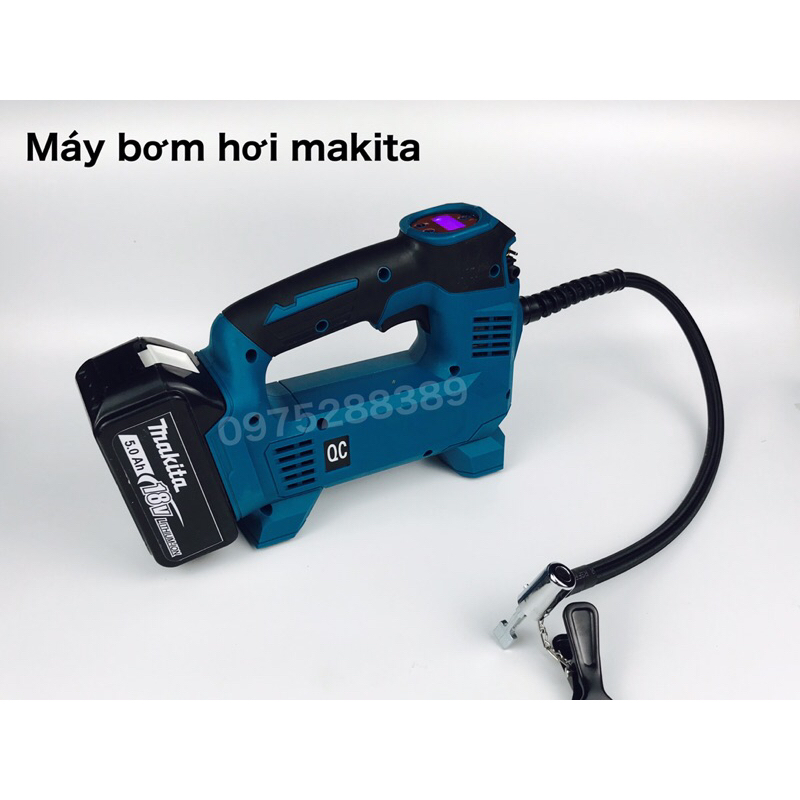 Máy bơm hơi dùng chung chân pin makita cao cấp