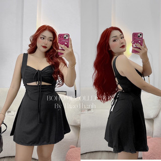 Đầm nhún ngực dây đan lưng sexy - KHOSIBOHOME