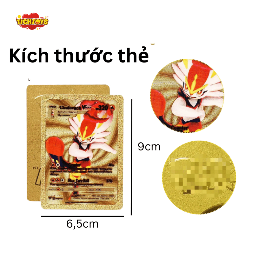 Hộp 160 Thẻ Bài Pokemon TCG Bóng Bộ Thẻ Kim Loại Vàng Bạc Đen Pokemon