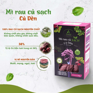 Mì rau củ ahamisa vị củ dền, mì organic, eat clean, ăn chay, thực dưỡng, bổ sung vitamin, chất xơ