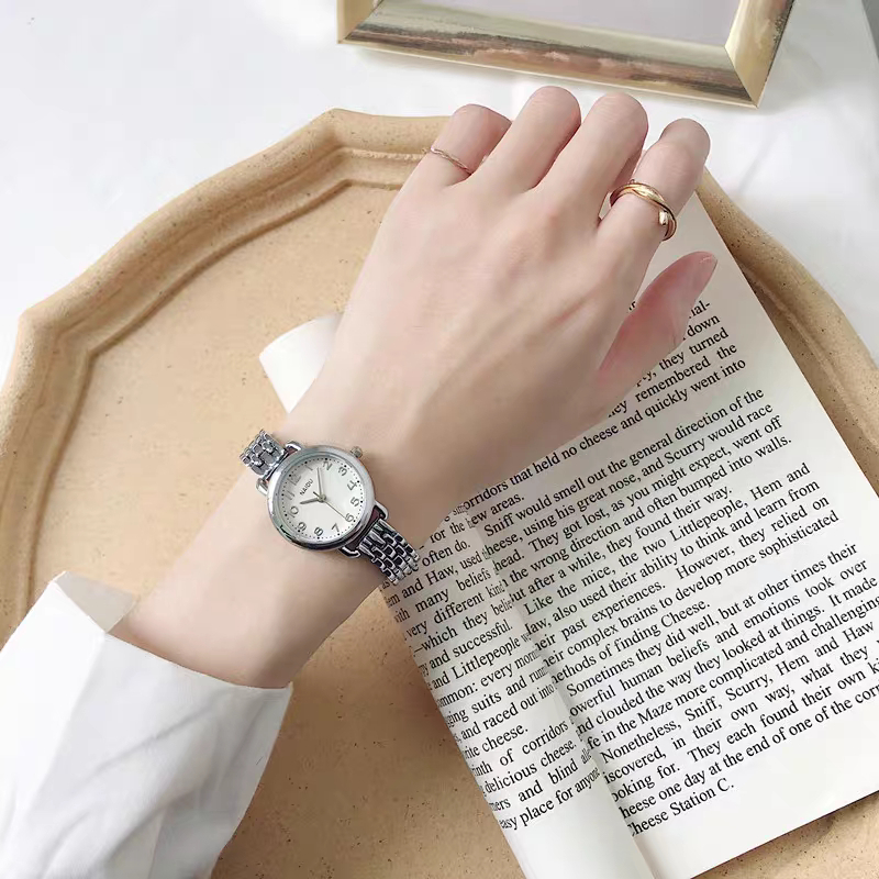 Đồng hồ nữ NAIDU mặt tròn dây kim loại sang trọng