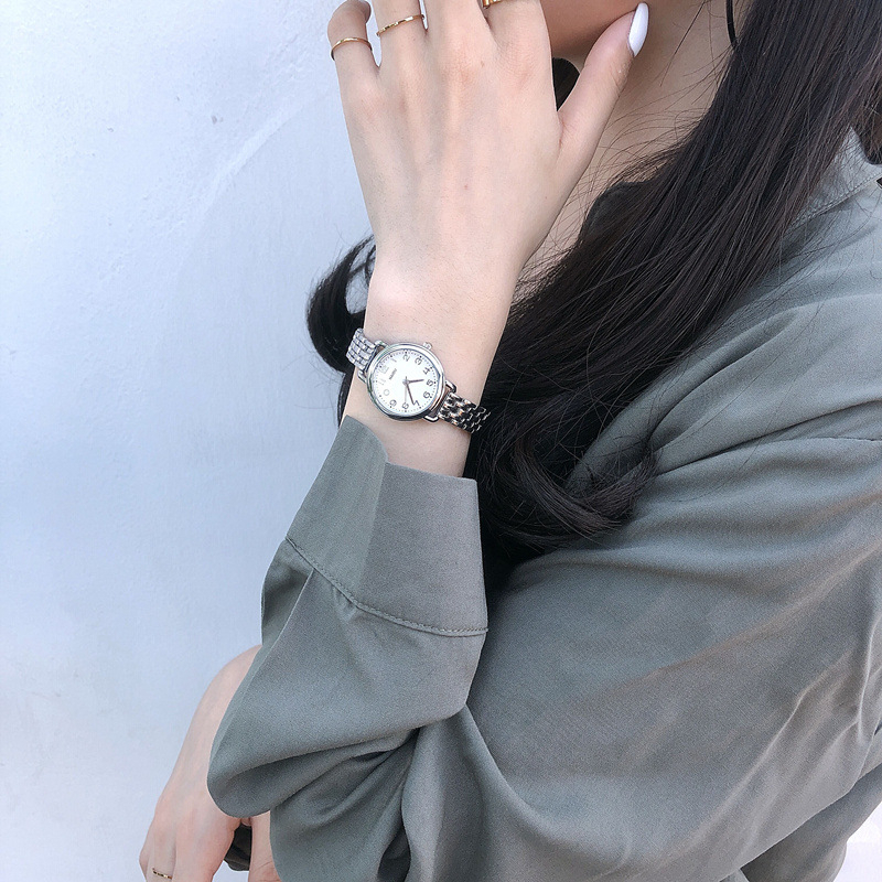 Đồng hồ nữ NAIDU mặt tròn dây kim loại sang trọng