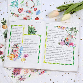 Sticker hoa cỏ giấy washi SSG008