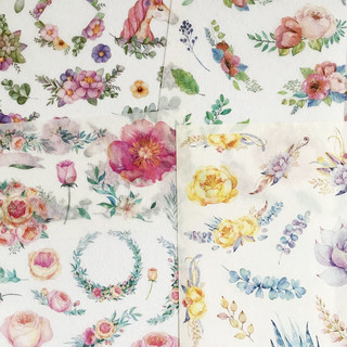 Sticker hoa cỏ giấy washi SSG008