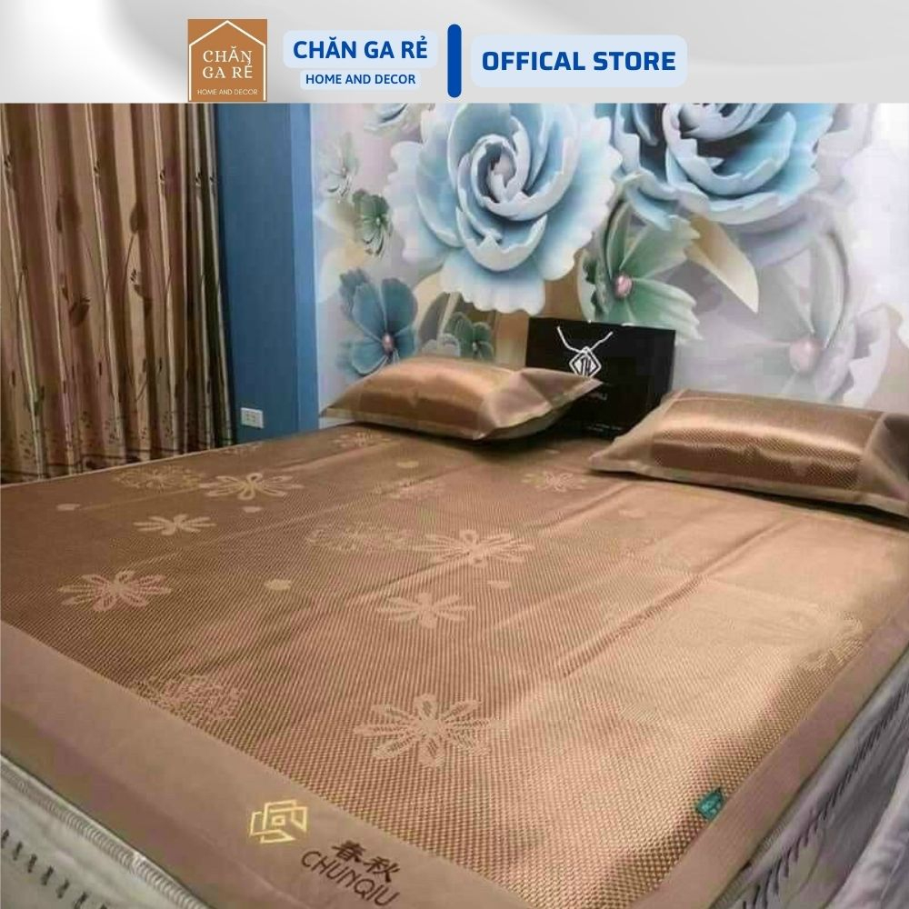 Chiếu mây điều hòa chunqiu, cao cấp, chính hãng, có túi xách dày dặn đủ kích thước 1,5x2m; 1,6x2m; m8 và 2m2