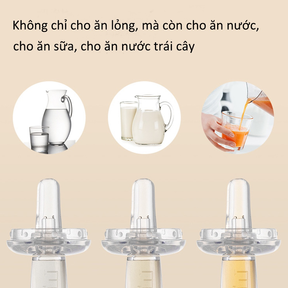 Dụng cụ cho bé uống sữa chống sặc có đầu silicone siêu mềm họa tiết thú ngộ nghĩnh (tặng kèm hộp đựng và cọ rửa ống)