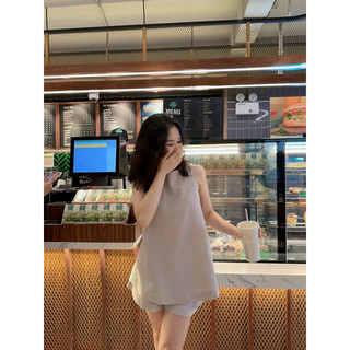 SET ÁO CỔ YẾM XẺ TÀ LƯNG SHORT
