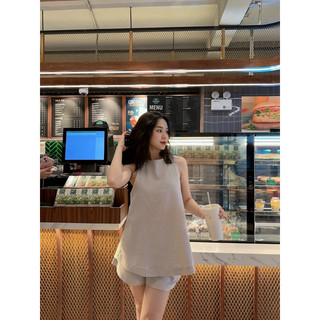 SET ÁO CỔ YẾM XẺ TÀ LƯNG SHORT