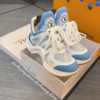 Giày l.vsneaker white blue lai au sc [ full box + free sh