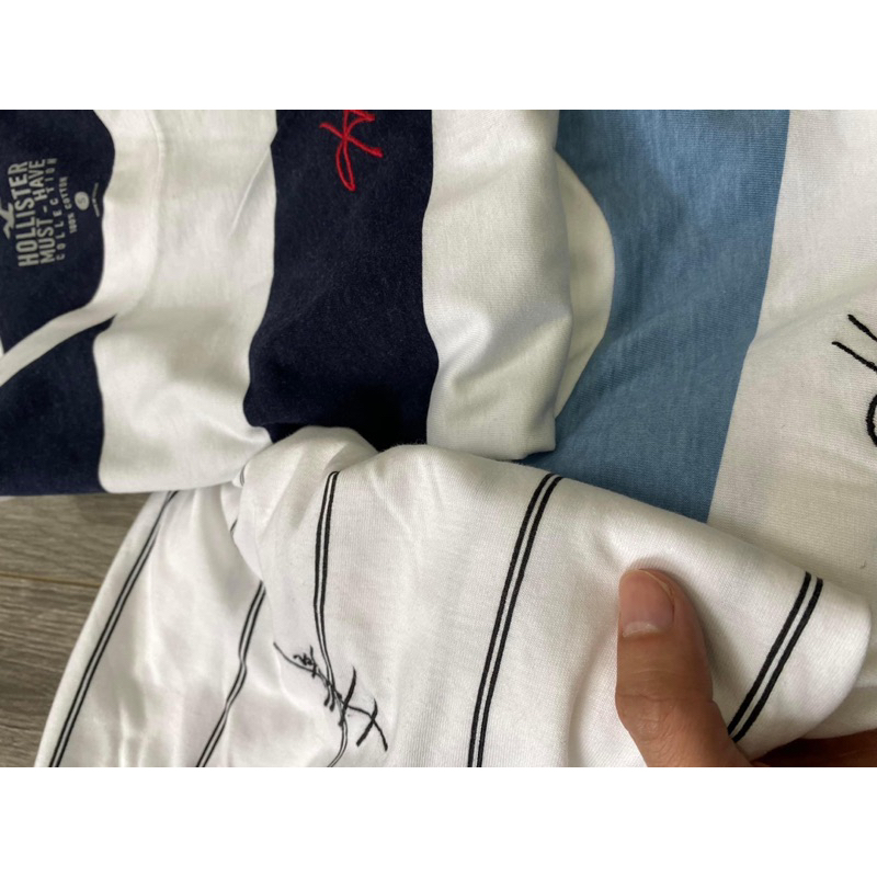 Áo thun t shirt Hollister kẻ ngang