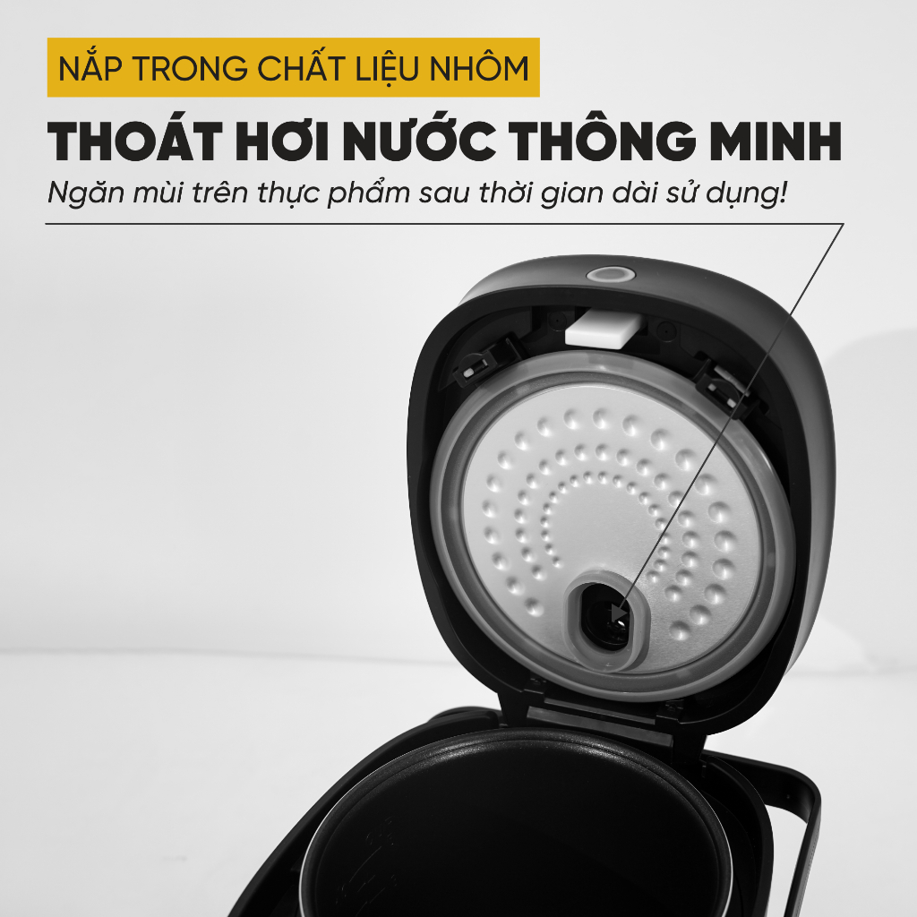 Nồi cơm điện mini KUSCHELN 1 lít 400W nấu nhanh chuẩn Đức dành cho sinh viên, gia đình 1-2 người ăn - KRC023-1.0B
