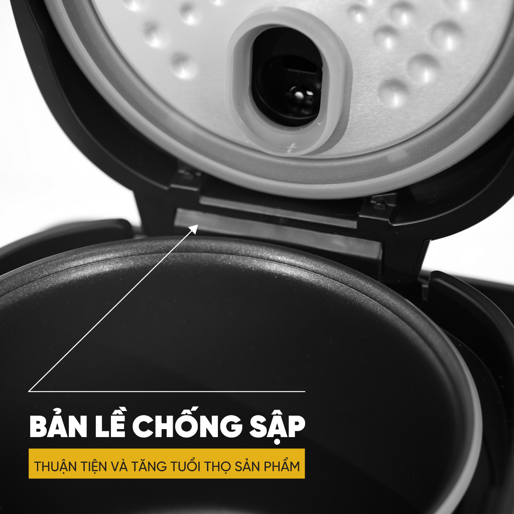 Nồi cơm điện mini KUSCHELN 1 lít 400W nấu nhanh chuẩn Đức dành cho sinh viên, gia đình 1-2 người ăn - KRC023-1.0B