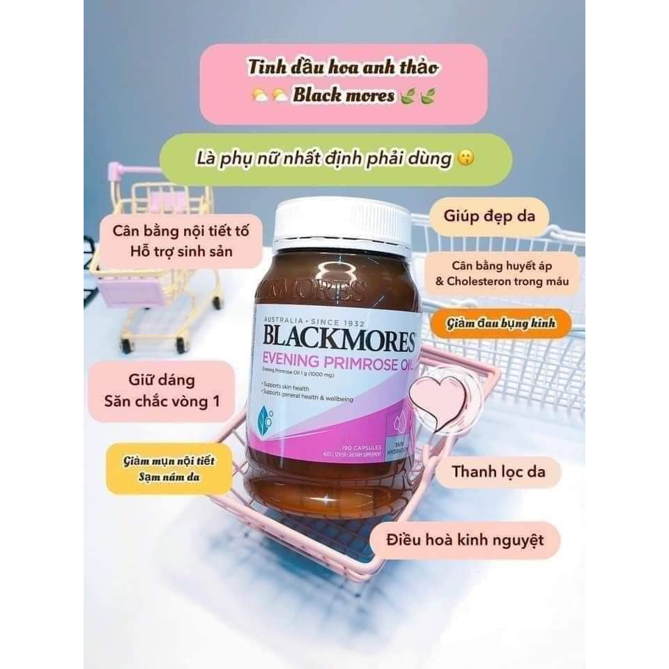 Giữ Mãi Vẻ Đẹp Tự Nhiên Với Blackmores Evening Primrose Oil - Sản Phẩm Chăm Sóc Sức Khỏe Từ Hoa Anh Thảo (190 Viên)
