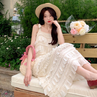 Váy dài nữ xếp ly nhiều tầng bánh bèo tiểu thư, đầm hè nữ không tay dáng dài sang trọng cao cấp 1679
