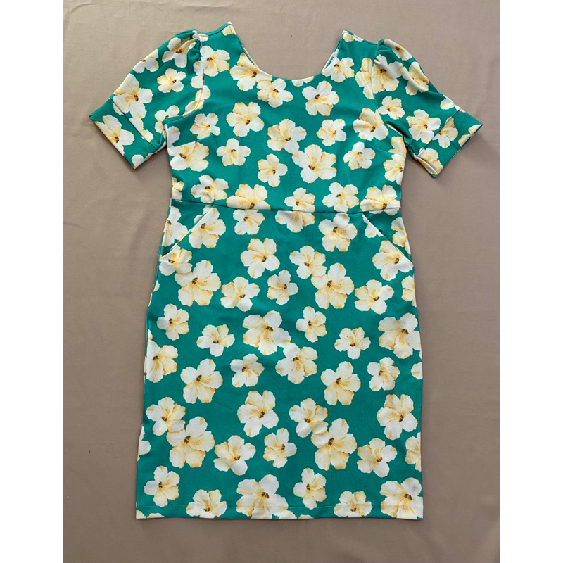 (D1494) Đầm hoa dáng suông xuất khẩu (Size 2XL) - Thanh lý vnxk