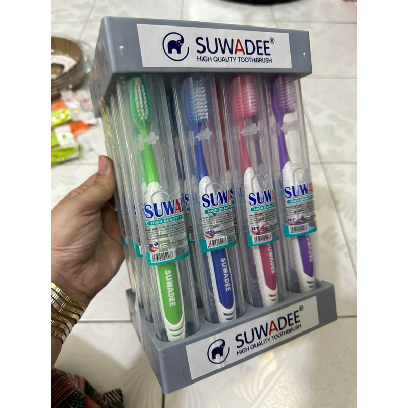 HỘP 16 CÂY BÀN CHẢI ĐÁNH RĂNG SUWADEE LÔNG MỀM MỊN - CÓ HỘP ĐỰNG TỪNG CÂY