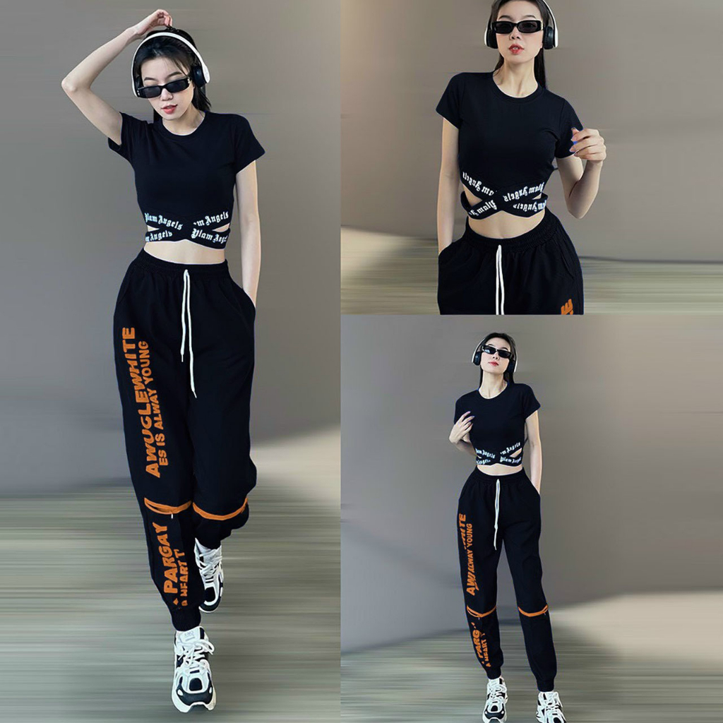 Quần jogger nữ Pargay chất gió cao cấp tập zumba, aerobic, gym, yoga, đi tập đi chơi cá tính