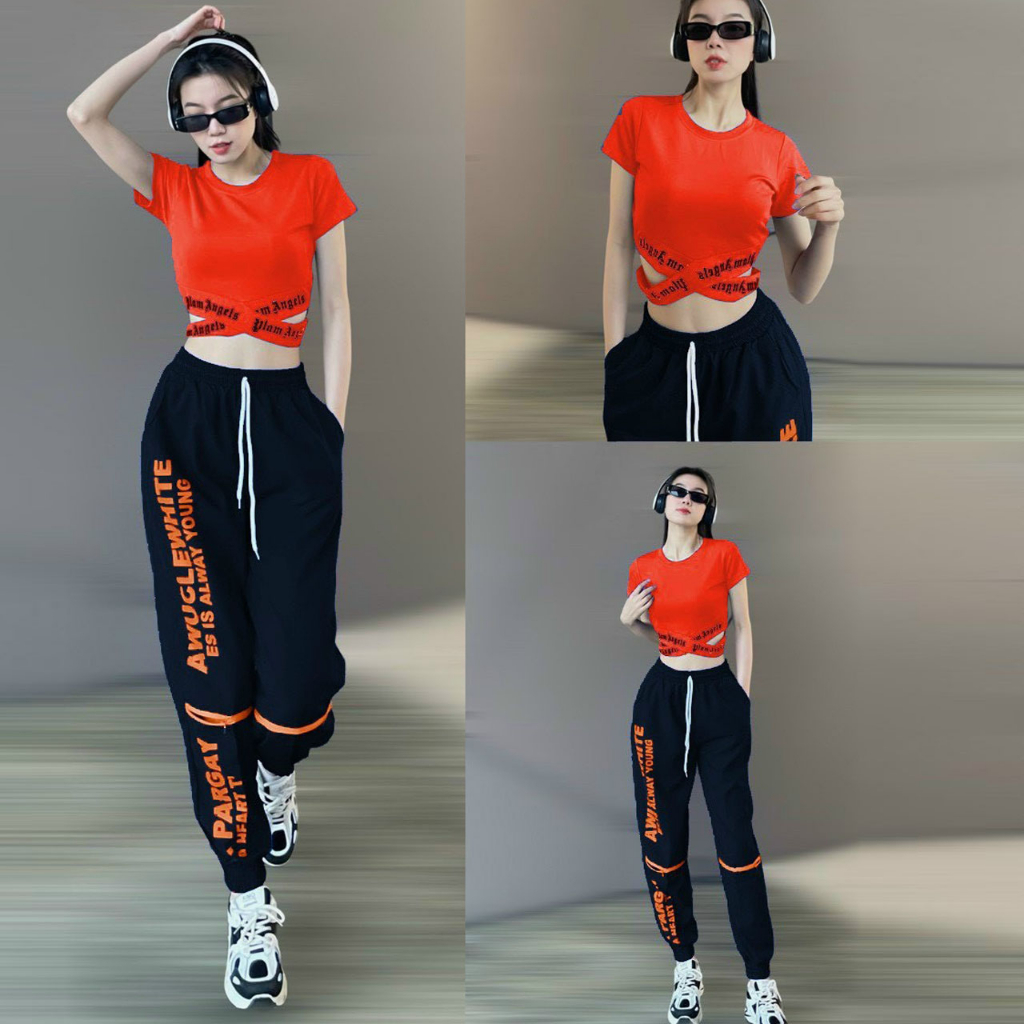 Quần jogger nữ Pargay chất gió cao cấp tập zumba, aerobic, gym, yoga, đi tập đi chơi cá tính