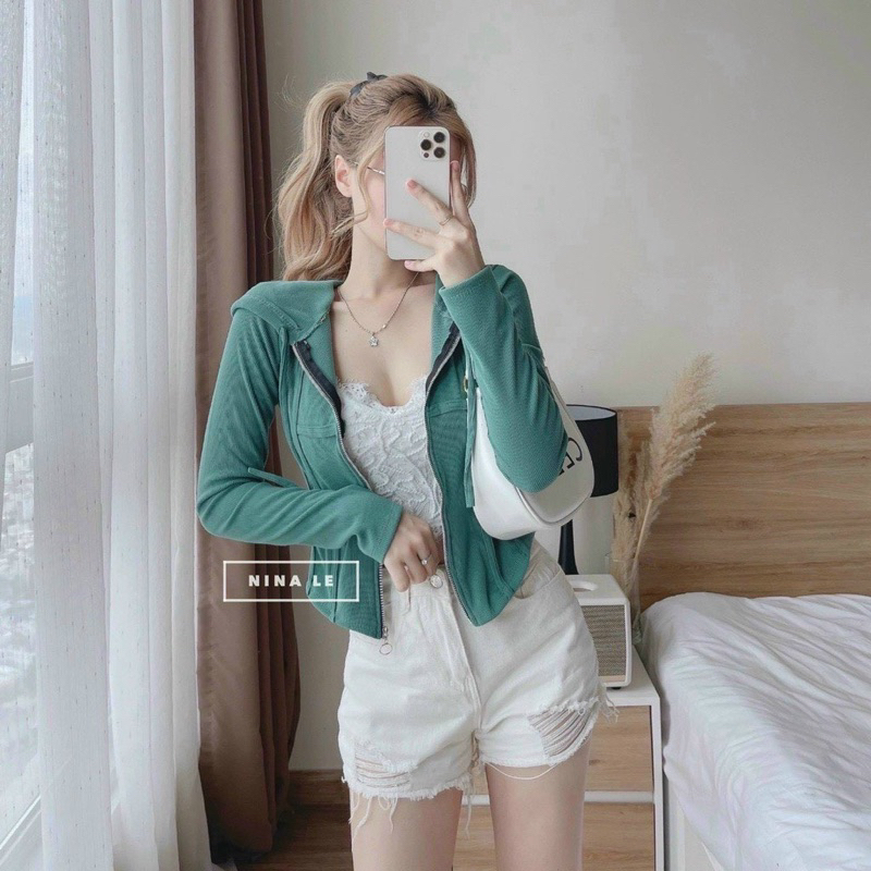 Áo Khoác Nón tăm nhung chuẩn mã Quảng Châu  cao cấp❌KO PHẢI GÂN MỎNG❌