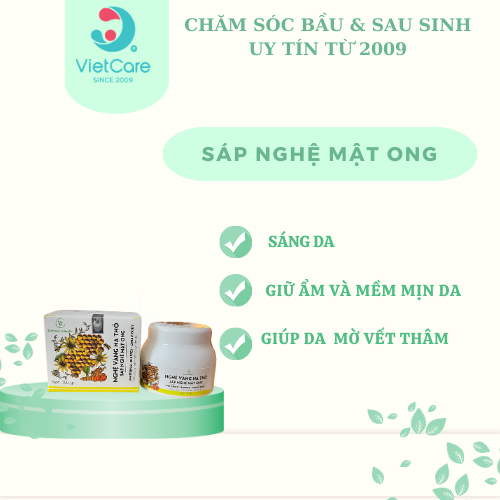 Sáp nghệ mật ong VIETCARE/ sáng da, mềm mịn, giữ ẩm/