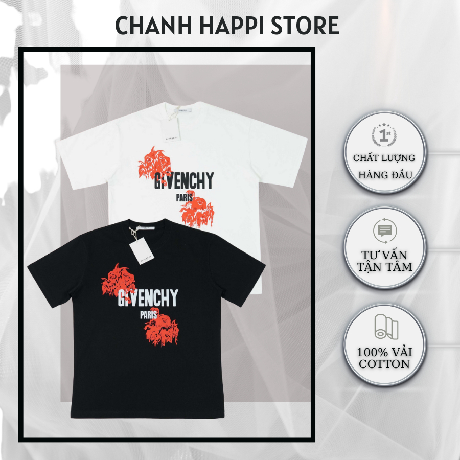 ÁO THUN GIVENCHY PARIS , ÁO THUN GC 7 MÀU NGỰA NAM NỮ UNISEX