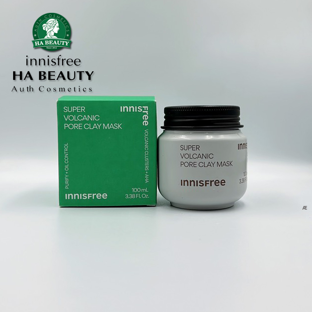 Siêu mặt nạ đất sét đá tro núi lửa hút nhờn se khít lỗ chân long innisfree Super Volcanic Pore Clay Mask 100ml