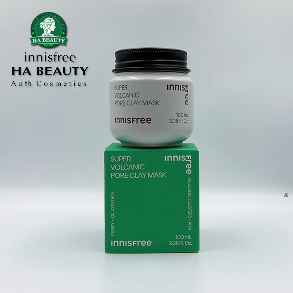 Siêu mặt nạ đất sét đá tro núi lửa hút nhờn se khít lỗ chân long innisfree Super Volcanic Pore Clay Mask 100ml