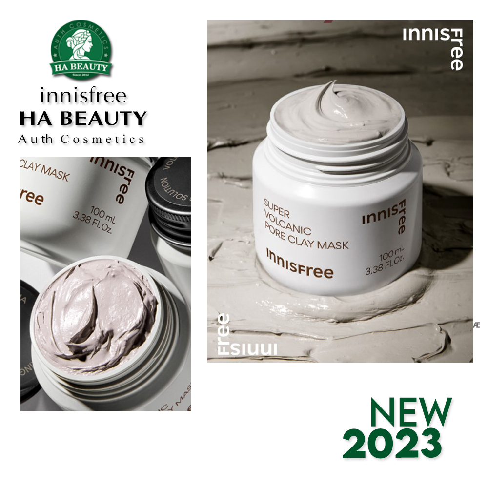 Siêu mặt nạ đất sét đá tro núi lửa hút nhờn se khít lỗ chân long innisfree Super Volcanic Pore Clay Mask 100ml
