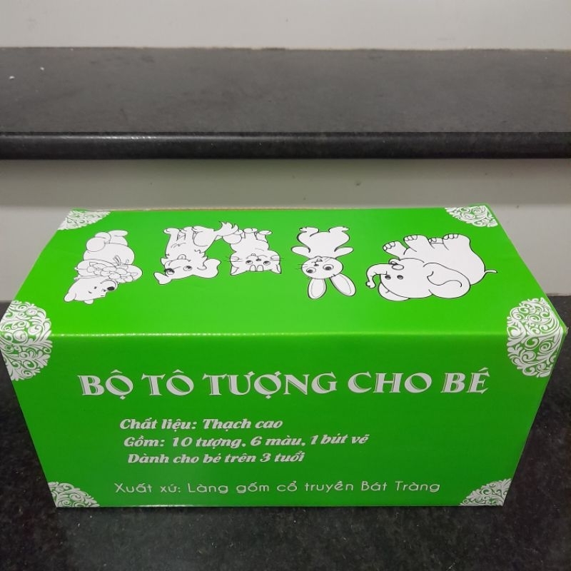 Bộ tượng tô màu thạch cao cho bé- Bộ 10 tượng