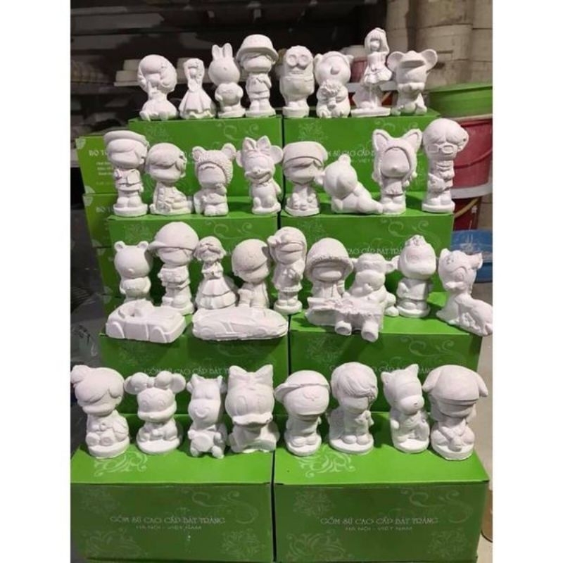 Bộ tượng tô màu thạch cao cho bé- Bộ 10 tượng